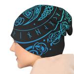 Black Stretch Beanie and Scarf Bandana Set