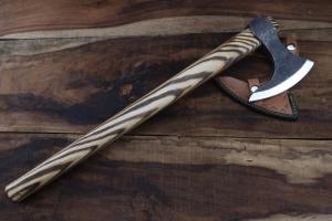 Viking Handcrafted Carbon Steel Tomahawk Axe with Sheath