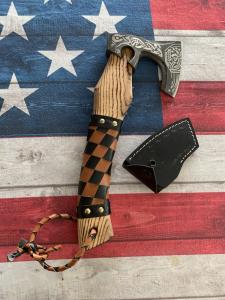 Custom Hand-Forged Carbon Steel Viking Tomahawk