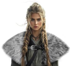 Viking Faux Fur Shawl Collar Shoulder Wrap