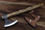Viking Handcrafted Carbon Steel Tomahawk Axe with Sheath