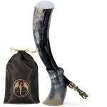Viking XL Drinking Horn with Fenrir Wolf Tip