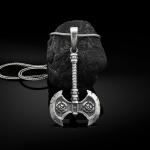 Viking Battle Axe Necklace in Sterling Silver