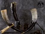 Viking XL Drinking Horn with Fenrir Wolf Tip