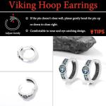 Viking Tree of Life Sterling Silver Hoop Earrings