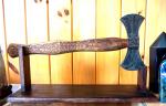Hand Forged Damascus Steel Viking Throwing Axe