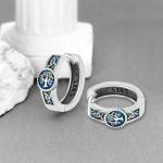 Viking Tree of Life Sterling Silver Hoop Earrings