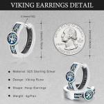 Viking Tree of Life Sterling Silver Hoop Earrings