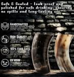 Viking Horn Mug with Burlap Pouch