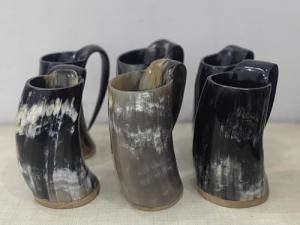 Medieval Viking Horn Mug Set - 6 Pieces