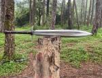 Custom Carbon Steel Viking Survival Machete - 36