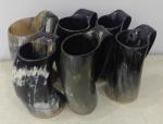 Medieval Viking Horn Mug Set - 6 Pieces