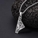 Viking Rune Pendant Necklace in Sterling Silver