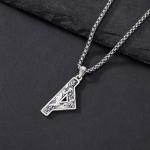 Viking Rune Pendant Necklace in Sterling Silver