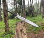 Custom Carbon Steel Viking Survival Machete - 36