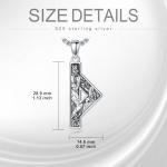 Viking Rune Pendant Necklace in Sterling Silver