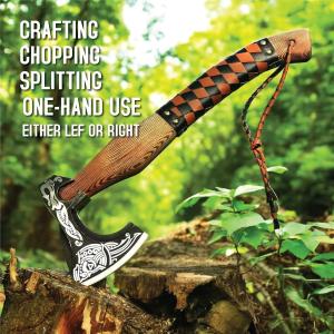 Handmade Viking Throwing Axe with Ash Wood Handle