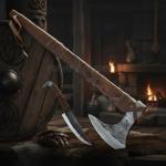 Viking Axe Ragnar Lothbrok with Ash Wood Shaft