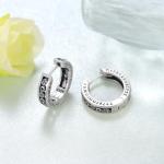 Men's Sterling Silver Viking Hoop Earrings