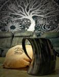 Large Black Viking Drinking Horn Mug