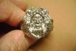 Men's Viking Warrior Wolves Sterling Silver Ring