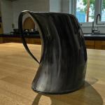 Large Black Viking Drinking Horn Mug