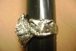 Men's Viking Warrior Wolves Sterling Silver Ring