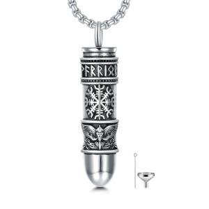 Viking Compass Eagle Urn Necklace for Ashes