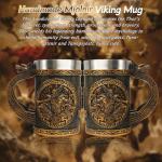 Viking Runes Mjolnir Beer Tankard - 20oz Steel