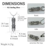 Viking Compass Eagle Urn Necklace for Ashes