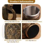 Viking Runes Mjolnir Beer Tankard - 20oz Steel