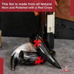 Knights Templar Set of 3 Drinking Horns