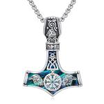 Viking Mjolnir Necklace in Sterling Silver