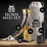 Viking Drinking Horn with Beer Opener Stand