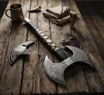 Viking Double-Headed Axe and Knife Set