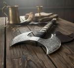 Viking Double-Headed Axe and Knife Set