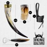 Viking Drinking Horn with Beer Opener Stand