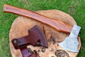 Damascus Steel Viking Throwing Tomahawk Axe