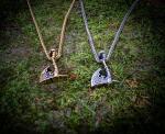 Gold Viking Axe Necklace with 22” Chain