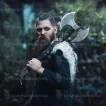 Viking Double-Headed Axe and Knife Set