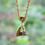 Gold Viking Axe Necklace with 22” Chain