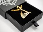 Gold Viking Axe Necklace with 22” Chain