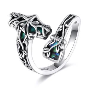 Thors Hammer Mjolnir Adjustable Ring in Silver