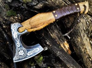 Custom Hand-Forged Viking Valhalla Throwing Axe