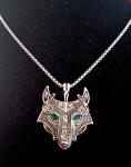 Wolf Pendant Necklace in Stainless Steel - Viking Style