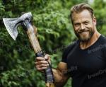 Hand-Forged Viking Throwing Axe for Battle