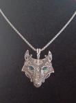 Wolf Pendant Necklace in Stainless Steel - Viking Style