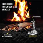 Handmade Viking Throwing Axe with Ash Wood Handle