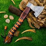 Carbon Steel Viking Tomahawk Axe with Sheath