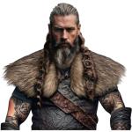 Viking Faux Fur Collar Shoulder Wrap for Men
